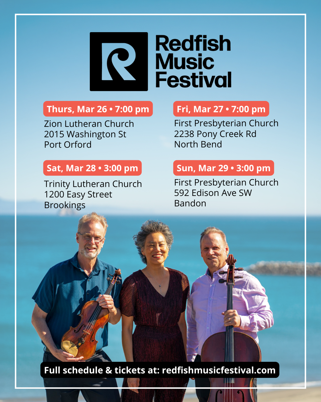 Redfish Music Festival March Tour: Port Orford Concert